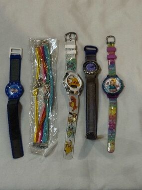 Kids Character Watch Bundle: Pokémon, Timex, JoJo, etc